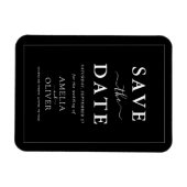 Modern minimalist dunkles schwarzes Luxus-Save-the Magnet (Horizontal)