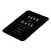 Modern minimalist dunkles schwarzes Luxus-Save-the Magnet (Linke Seite)
