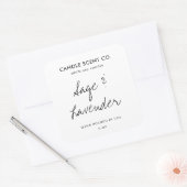 Modern Minimalist Editable Candle Label Template Quadratischer Aufkleber (Umschlag)