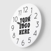 Modern Minimalist Editable Company Business Logo Große Wanduhr (Winkel)