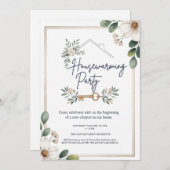 Modern Minimalist Editable Housewarming Invitation Einladung (Vorne/Hinten)