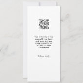 Modern Minimalist Eid Mubarak Invitation | QR Code Einladung (Rückseite)