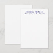 Modern minimalist einfach eigener Name Begleitkarte (Vorne/Hinten)