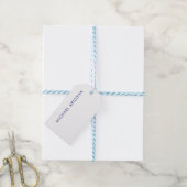 Modern minimalist einfach eigener Name Geschenkanhänger (Mit Garn)