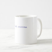 Modern minimalist einfach eigener Name Kaffeetasse (VorderseiteRechts)