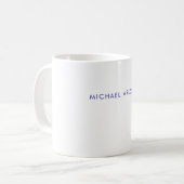 Modern minimalist einfach eigener Name Kaffeetasse (Vorderseite Links)