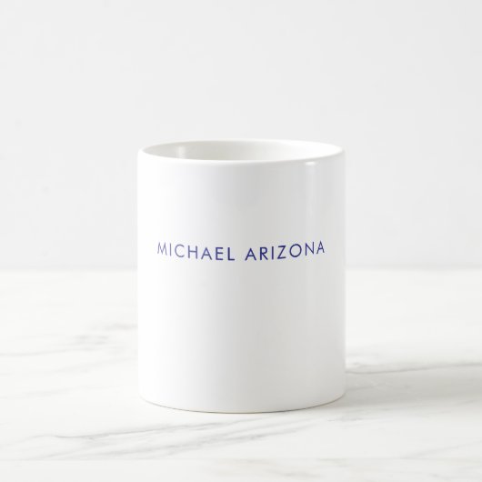 Modern minimalist einfach eigener Name Kaffeetasse (Mittel)