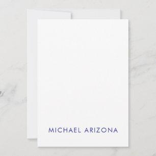 Modern minimalist einfach eigener Name Mitteilungskarte
