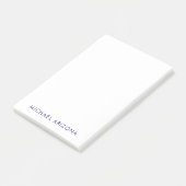 Modern minimalist einfach eigener Name Post-it Klebezettel (angewinkelt)