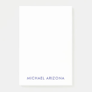 Modern minimalist einfach eigener Name Post-it Klebezettel