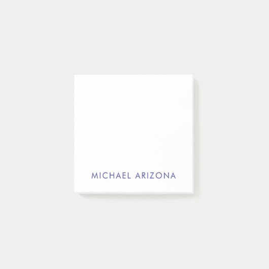 Modern minimalist einfach eigener Name Post-it Klebezettel (Vorderseite)