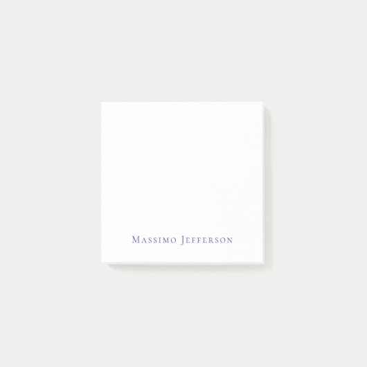 Modern minimalist einfach eigener Name Post-it Klebezettel (Vorderseite)