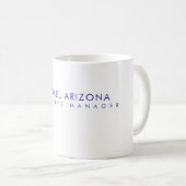 Modern minimalist einfach schlicht eigener Name Kaffeetasse (VorderseiteRechts)