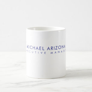 Modern minimalist einfach schlicht eigener Name Kaffeetasse