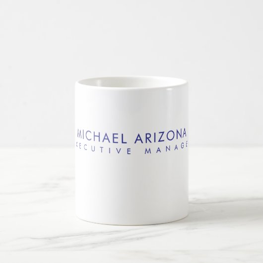 Modern minimalist einfach schlicht eigener Name Kaffeetasse (Mittel)