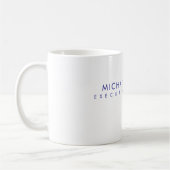 Modern minimalist einfach schlicht eigener Name Kaffeetasse (Links)