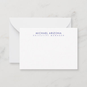 Modern minimalist einfach schlicht eigener Name Mitteilungskarte