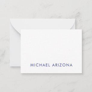 Modern minimalist einfach schlicht eigener Name Mitteilungskarte