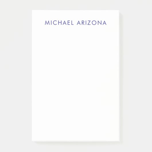 Modern minimalist einfach schlicht eigener Name Post-it Klebezettel (Vorderseite)
