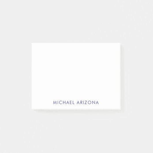 Modern minimalist einfach schlicht eigener Name Post-it Klebezettel (Vorderseite)
