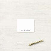 Modern minimalist einfach schlicht eigener Name Post-it Klebezettel (Auf Schreibtisch)