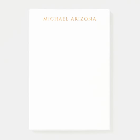 Modern minimalist einfach schlicht eigener Name Post-it Klebezettel (Vorderseite)