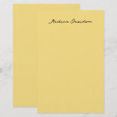 Modern minimalist einfaches Jasmin-Farbschema erst Briefpapier (Vorne/Hinten)