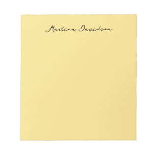 Modern minimalist einfaches Jasmin-Farbschema erst Notizblock