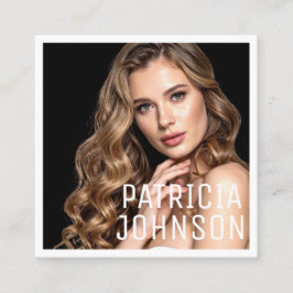 Modern minimalist, einfaches, professionelles Foto Quadratische Visitenkarte