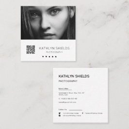 Modern minimalist einfaches professionelles Fotoqu Quadratische Visitenkarte