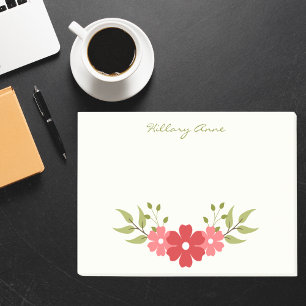 Modern minimalist einfaches rosa und rotes girly f post-it klebezettel