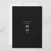 Modern Minimalist Elegant Black White Wedding Einladung (Vorderseite)