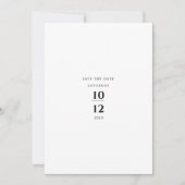 Modern Minimalist Elegant Black White Wedding Einladung (Vorderseite)