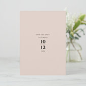 Modern Minimalist Elegant Champagne Wedding Einladung (Stehend Vorderseite)
