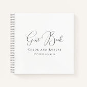 Modern Minimalist Elegant Chic Wedding Guest Book Notizblock (Vorderseite)