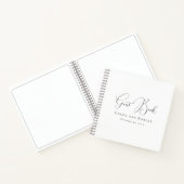 Modern Minimalist Elegant Chic Wedding Guest Book Notizblock (Innenseite)