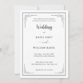 Modern Minimalist Elegant Clean Photo Wedding  Einladung (Rückseite)