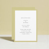 Modern Minimalist Elegant Lime Green Wedding Einladung
