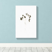 Modern minimalist elegant line drawing flowers leinwanddruck (Insitu (Holzboden))