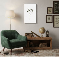 Modern minimalist elegant line drawing flowers leinwanddruck