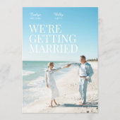 Modern minimalist elegant photo wedding einladung (Vorderseite)