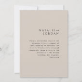 Modern Minimalist Elegant Silver Grey Wedding Einladung (Vorderseite)