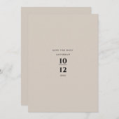 Modern Minimalist Elegant Silver Grey Wedding Einladung (Vorne/Hinten)