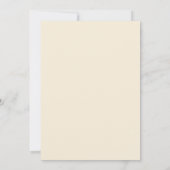 Modern Minimalist Elegant Simple Cream Wedding Einladung (Rückseite)