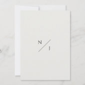 Modern Minimalist Elegant Simple Ivory Wedding Einladung (Rückseite)