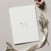 Modern Minimalist Elegant Simple Ivory Wedding Einladung