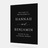 Modern Minimalist Elegant Simple Wedding Welcome Acrylschild (Winkel)