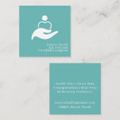 Modern Minimalist Elegant Typography Professional  Quadratische Visitenkarte (Vorne/Hinten)