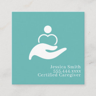 Modern Minimalist Elegant Typography Professional  Quadratische Visitenkarte