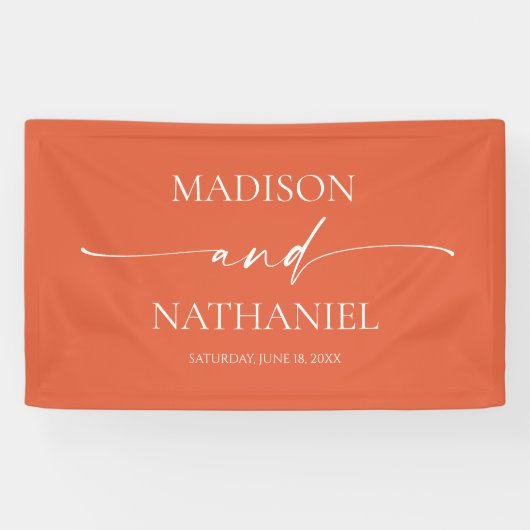 Modern Minimalist Elegant Verona Sunset Wedding Banner (Horizontal)